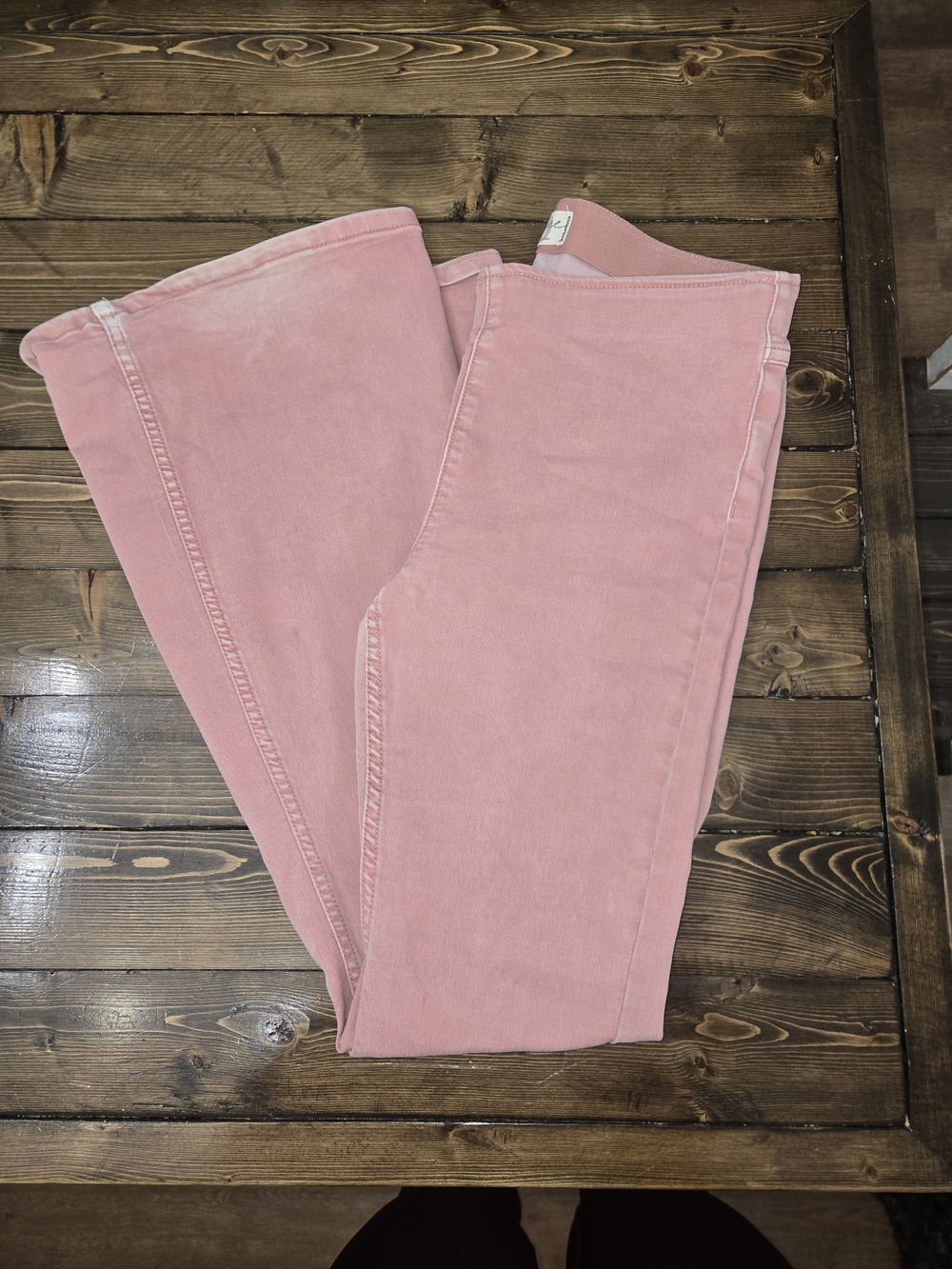 We The Free Bell Bottoms Acid Dusty Rose Pull On flare Leg Size 30 Pull Up Jeans